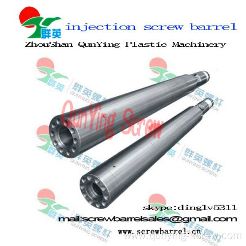 Injection screw and barrel for injection molding machine